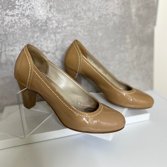 #19 AGL| Nude Patent Leather Designer Heel - Picture 6 of 6